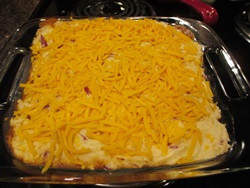 shepherds pie recipe topped with cheese
