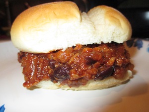 vegetarian bbq sandwich ready to eat