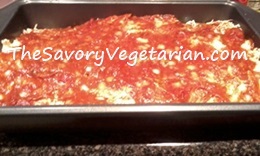 preparing eggplant lasagna