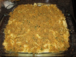 prepared macaroni and cheese casserole