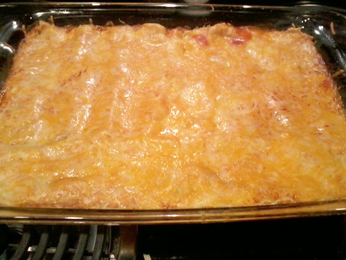 savory, creamy spinach enchiladas