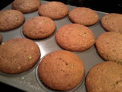homemade protein zucchini muffins