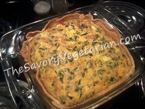 soft, fluffy vegetarian quiche recipe