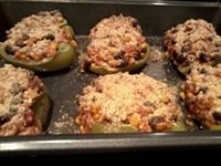 ready to bake vegetarian stuffed peppers