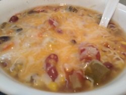 vegetarian vegetable soup with cheese